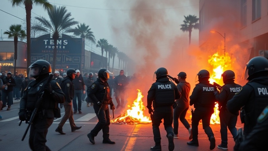 Rioters set fires in the streets during police reform protests for racial justice.