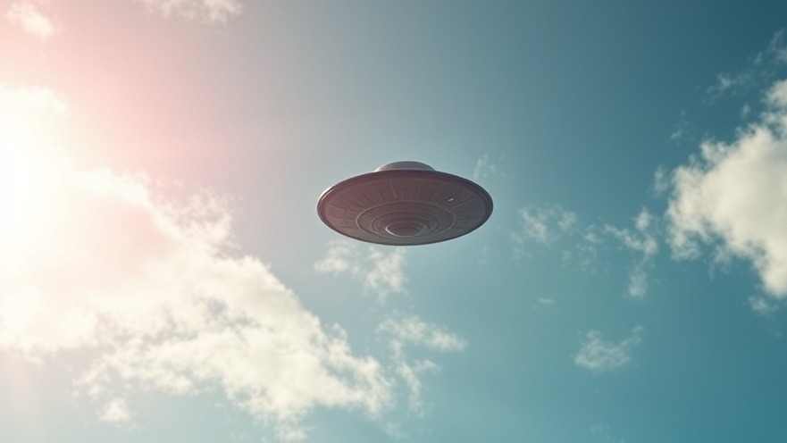 UFO flying in daytime sky, featured in national news and breaking news today.