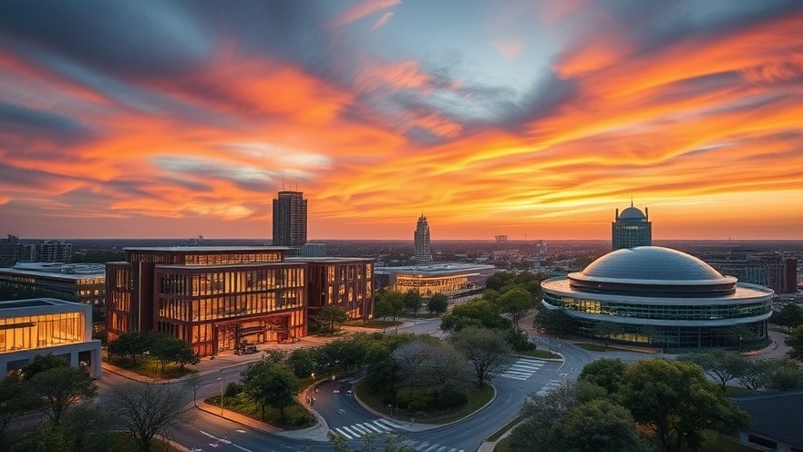 Cedar Park biotech research buildings showcasing Austin business opportunities.