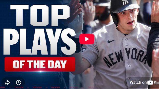 Ben Rice clutch homer celebration in top plays.