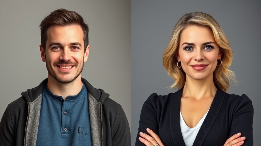 Dynamic portraits of a man and a woman showcasing Texas elections 2025 confidence.