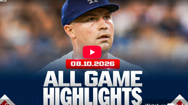 MLB highlights August 10th games, baseball player focused on field.
