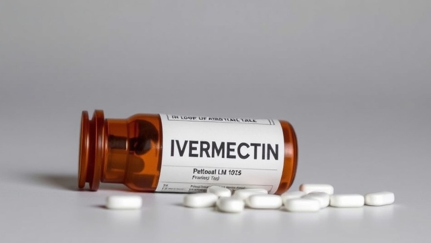 Ivermectin pill bottle on table highlighting Tennessee health laws and safety concerns.