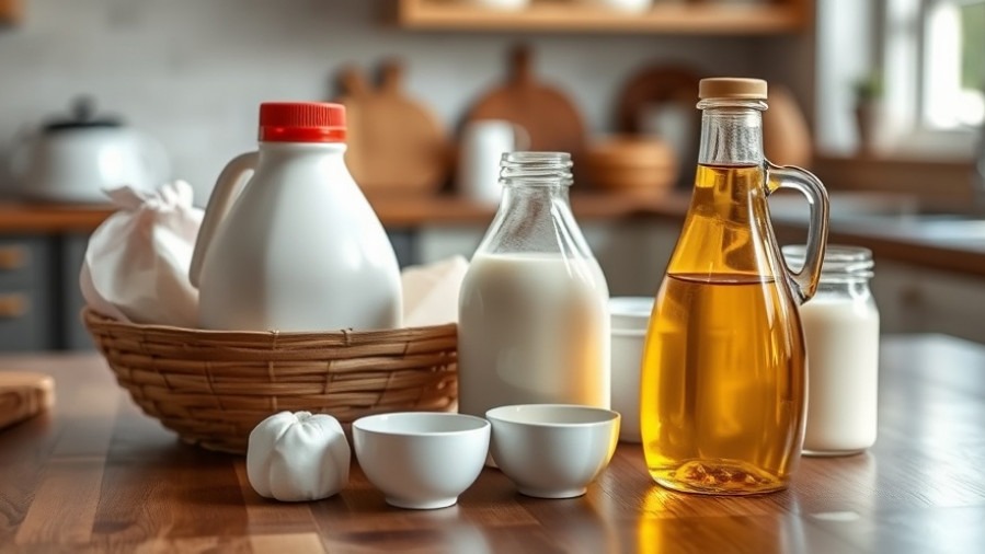 Dairy products and vegetable oil highlighting inflammatory foods affecting gut health.