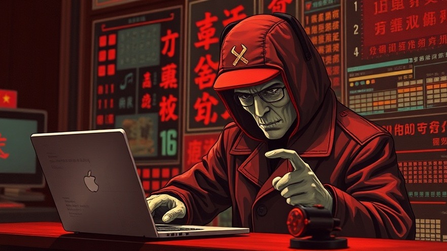 Chinese spy engaging in intellectual property theft amid US-China relations and cybersecurity threats.