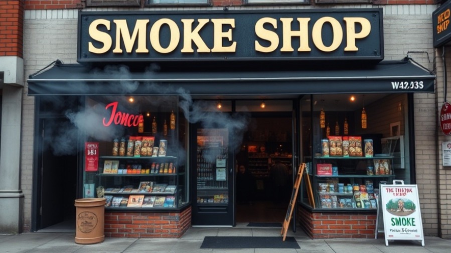 Smoke shop storefront in Dallas, reflecting local news on Dallas smoke shop laws.