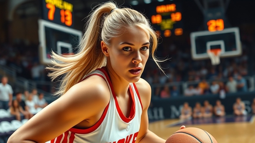 Focused blond female player dribbling during dynamic WNBA game, showcasing player safety protocols.
