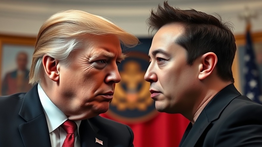 Dramatic split portrait of Trump and Musk showcasing political communication dynamics.