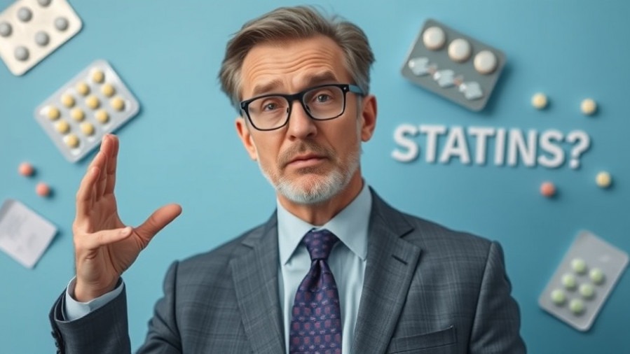 Inquisitive middle-aged man discussing nutrition for seniors and statins.