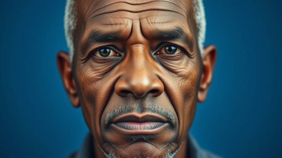 Elderly black man portrait highlighting cognitive impairment awareness in San Antonio.