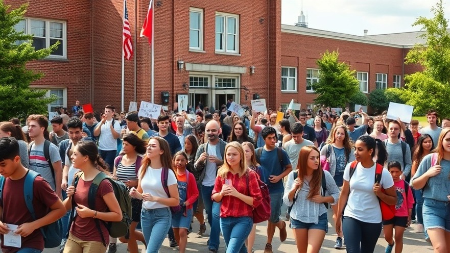 Students protesting on campus, showcasing Central Texas protests impact on education.