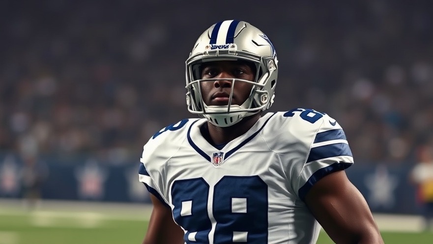 Big black Dallas Cowboys player featured in local sports news Dallas.