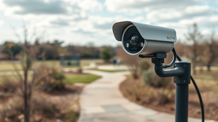 Surveillance camera in a local park for community safety measures.