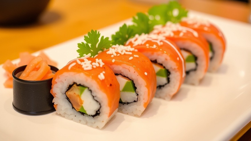 Fresh sushi platter showcasing new shops in Austin's dining scene.