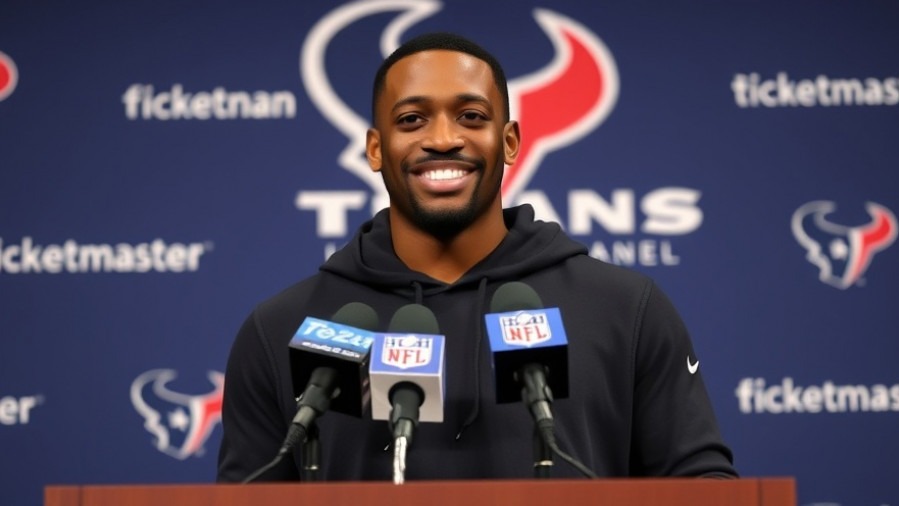 C.J. Stroud at press conference showcasing Texans defense and NFL playoffs prospects.