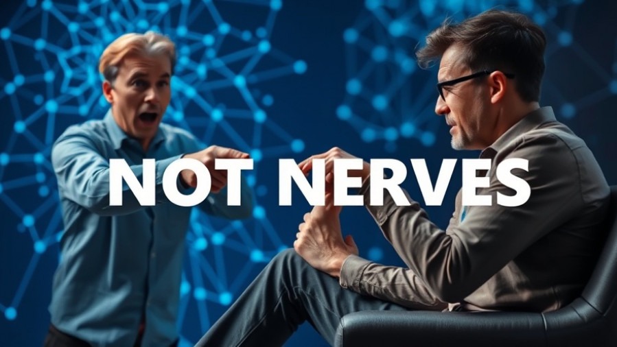 Surprised person points at another with foot pain, highlighting stress relief techniques for seniors.