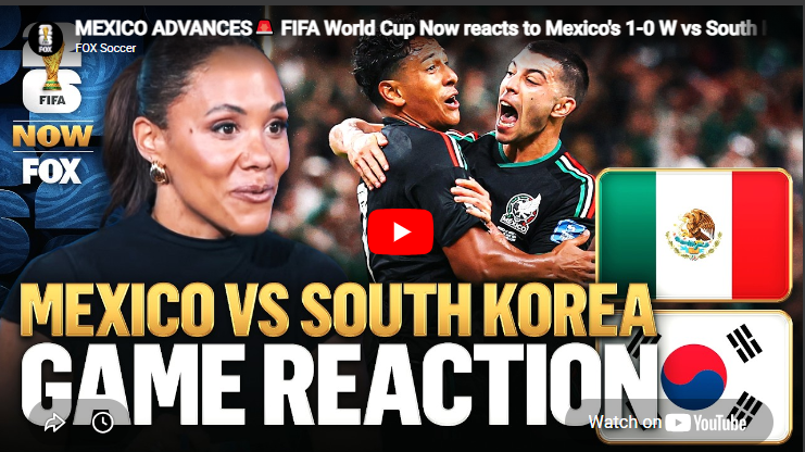 Mexico Advances in FIFA World Cup celebration with players.