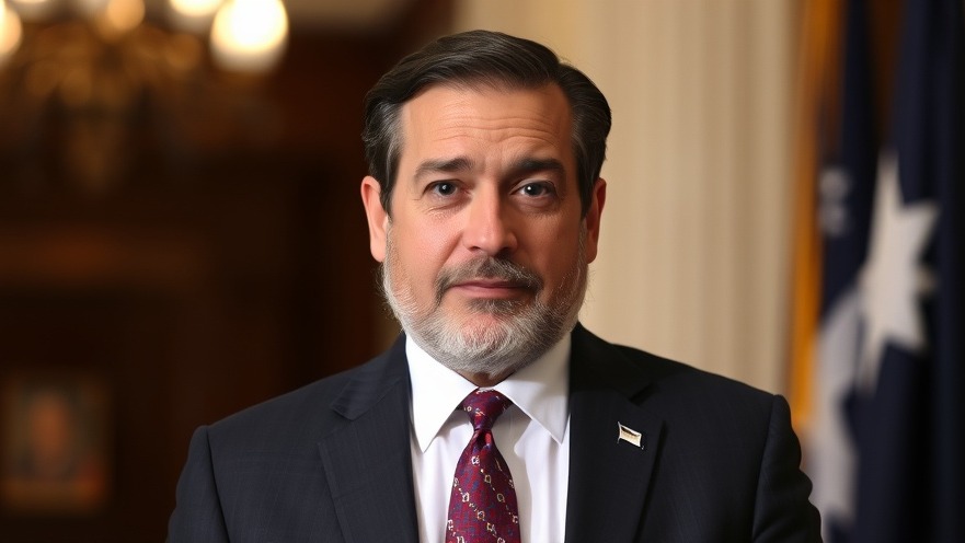 Texas Senator Ted Cruz with slight beard discussing current events and public safety.