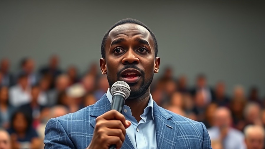 Confident school superintendent speaking on immigration policy impact at Des Moines Public Schools.