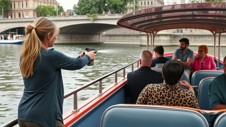Woman using pepper spray on a tourist barge amid San Antonio crime reports.