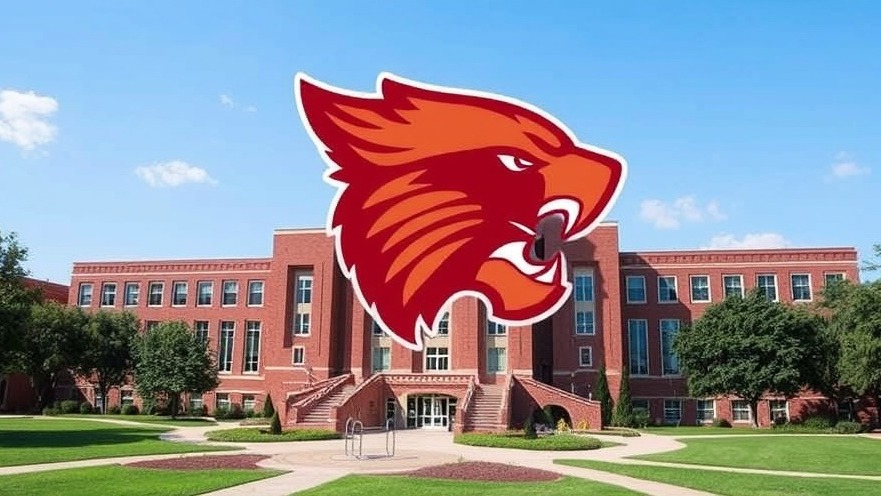 Texas State University campus promoting Austin business networking and small businesses.