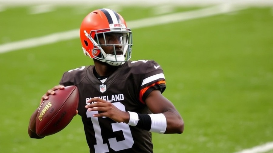Cleveland Browns rookie quarterback Shedeur Sanders showcasing sports dynamics.