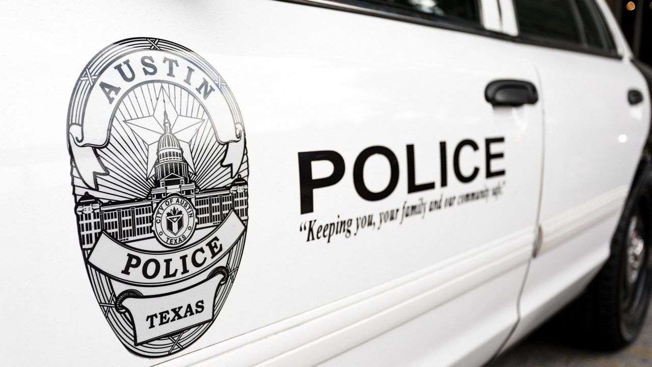 Austin Police Department emblem within a QR code, related to austin crime reports.