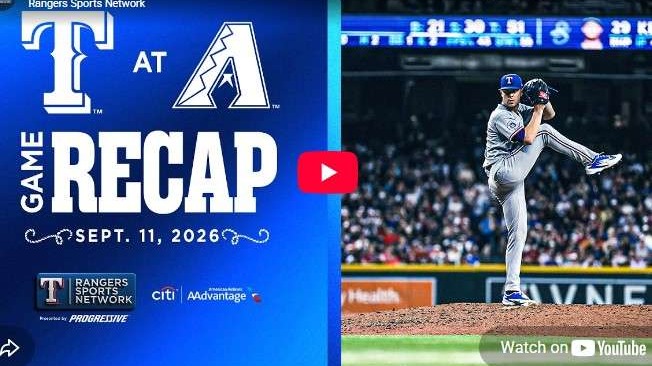 Rangers vs Diamondbacks Game Recap: player pitching on field