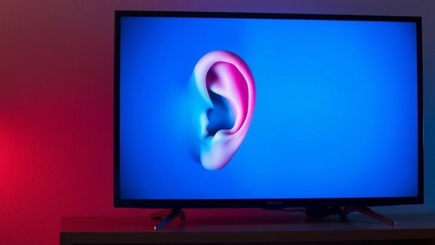 TV displaying voice assistant technology for home automation devices.
