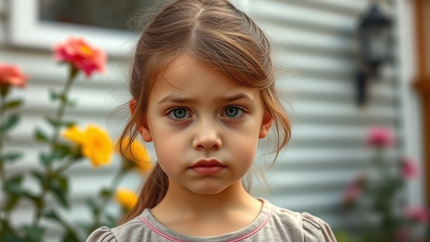 Young girl serious about school safety conversations and emotional health for kids.