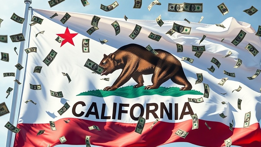 California flag with dollar bills representing healthcare fraud awareness and Medicare fraud arrests