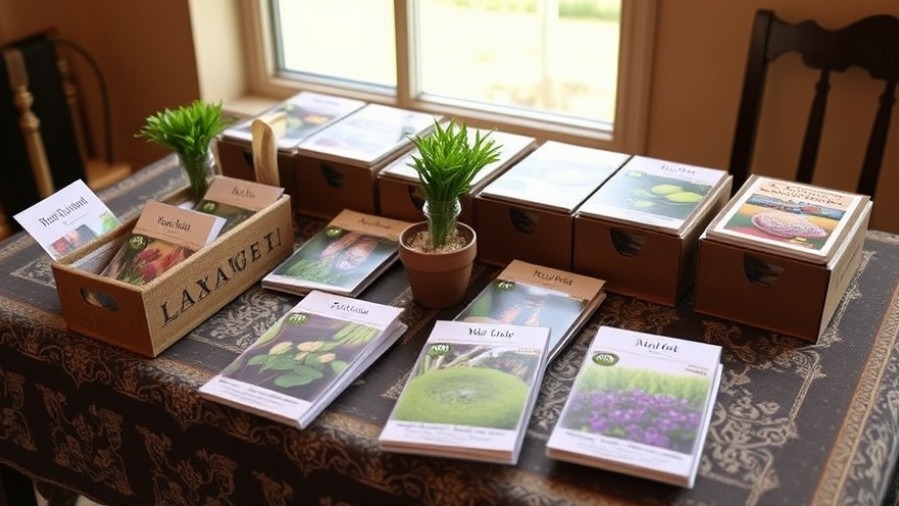 Seed packets displaying risks of invasive species in Texas agriculture biosecurity.