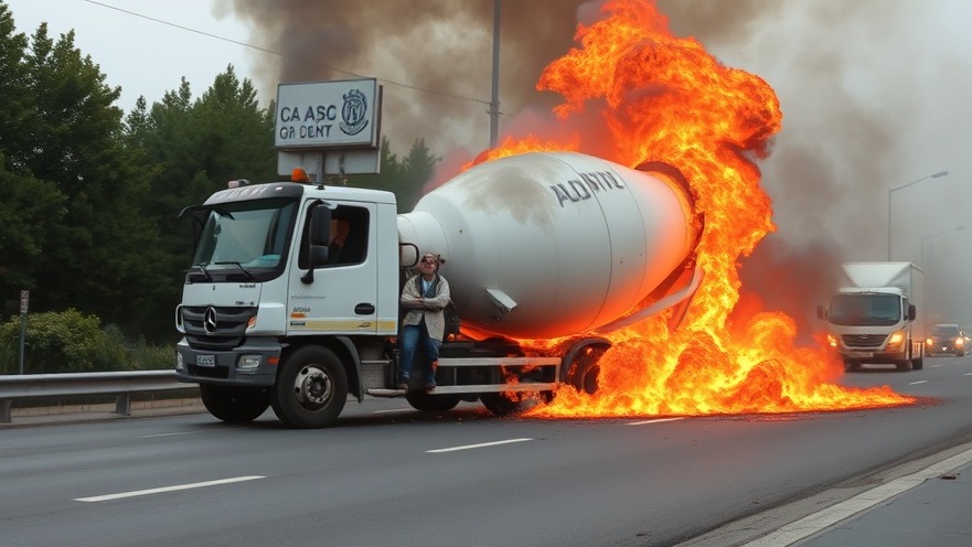 Harris County traffic safety: concrete truck crash on road with passenger vehicle