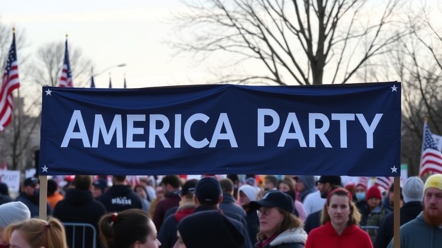 Sign for the America Party, reflecting Elon Musk's political party vision.