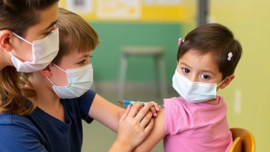 Children receiving vaccinations to ensure their health during respiratory viruses surge.