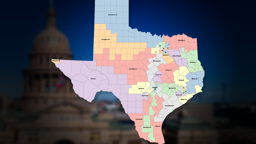 Texas electoral map highlighting key areas for Texas elections 2026.