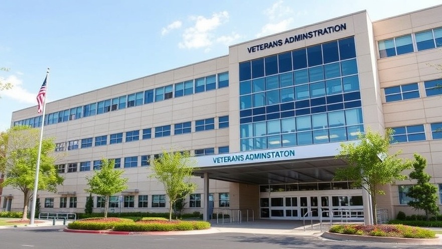 Exterior of a Veterans Administration hospital highlighting veterans affairs updates.