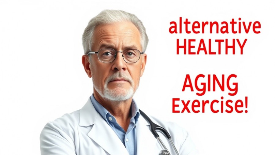 Serious older male doctor suggesting healthy aging tips and alternative exercises.