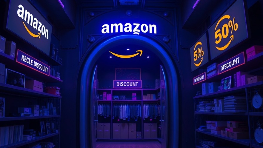 Glowing Amazon vault entrance showcasing consumer technology deals and smart home discounts.