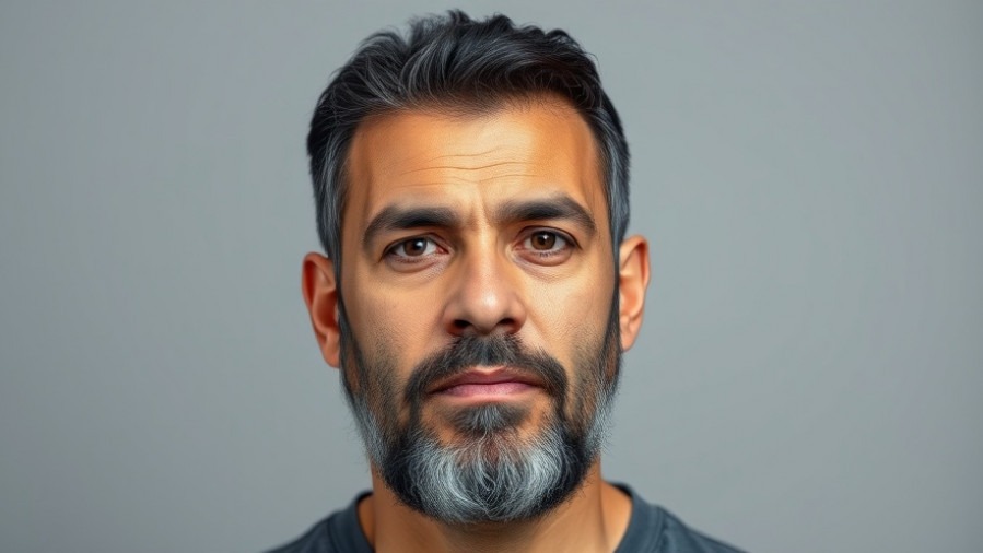 Photorealistic image of a serious Hispanic man addressing San Antonio police news.