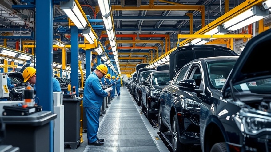 Workers on auto assembly line symbolizing San Antonio business growth and local opportunities.