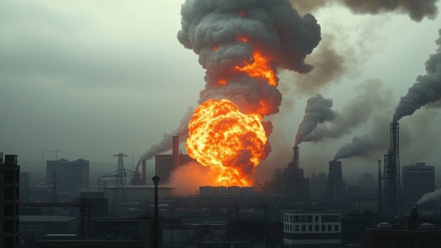 Massive fireball rising over Baytown chemical fire site, showcasing process upset incident.