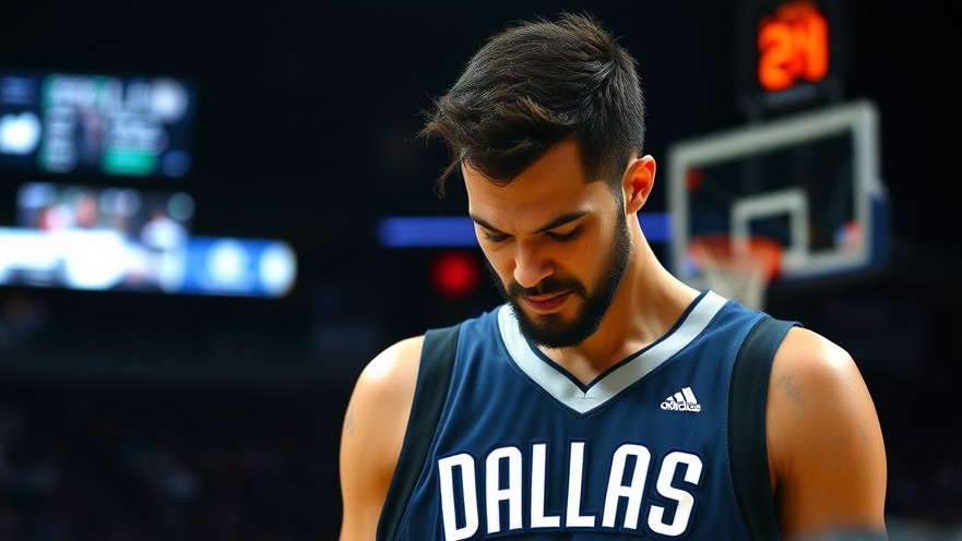 Dejected Dallas Mavericks player reflecting on NBA playoffs predictions.