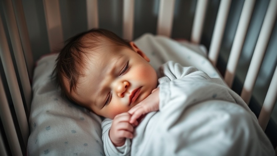 Infant in crib demonstrating safe sleep practices for suid prevention in Austin.