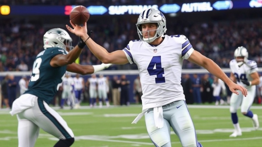 Dallas Cowboys comeback victory over Eagles 24-21, featuring Dak Prescott's strong performance.