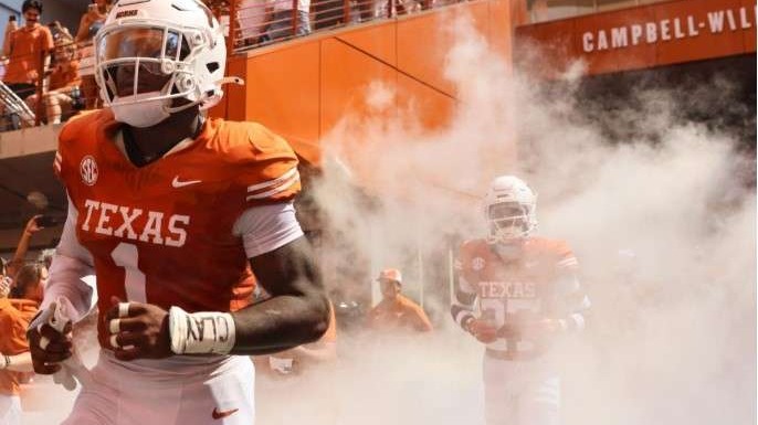 Texas defense player's struggle discussed in football promo.