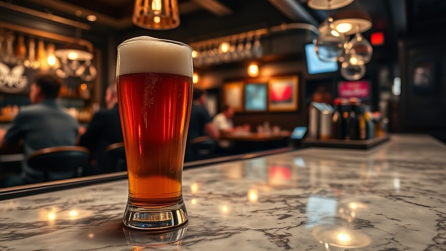 Vibrant beer at a cozy pub bar, showcasing trendy restaurants in Dallas.