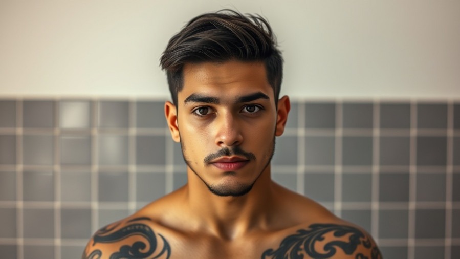 Young Hispanic man with facial tattoos in San Antonio crime news related to smuggling.