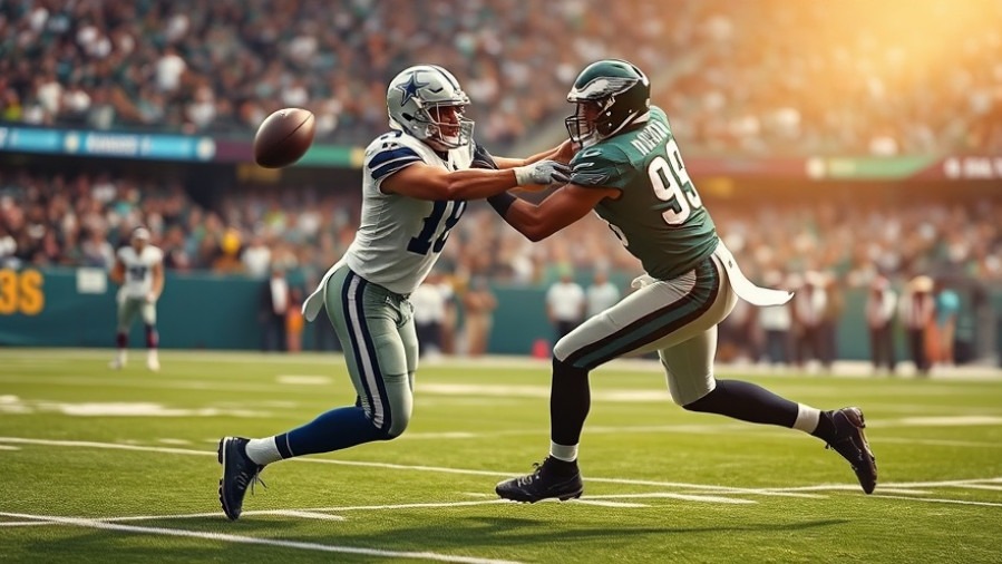 Intense NFC East rivalry with Dak Prescott performance captured in vivid high-resolution action.