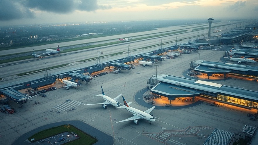 Aerial view of McKinney airport expansion enhancing North Texas air travel.